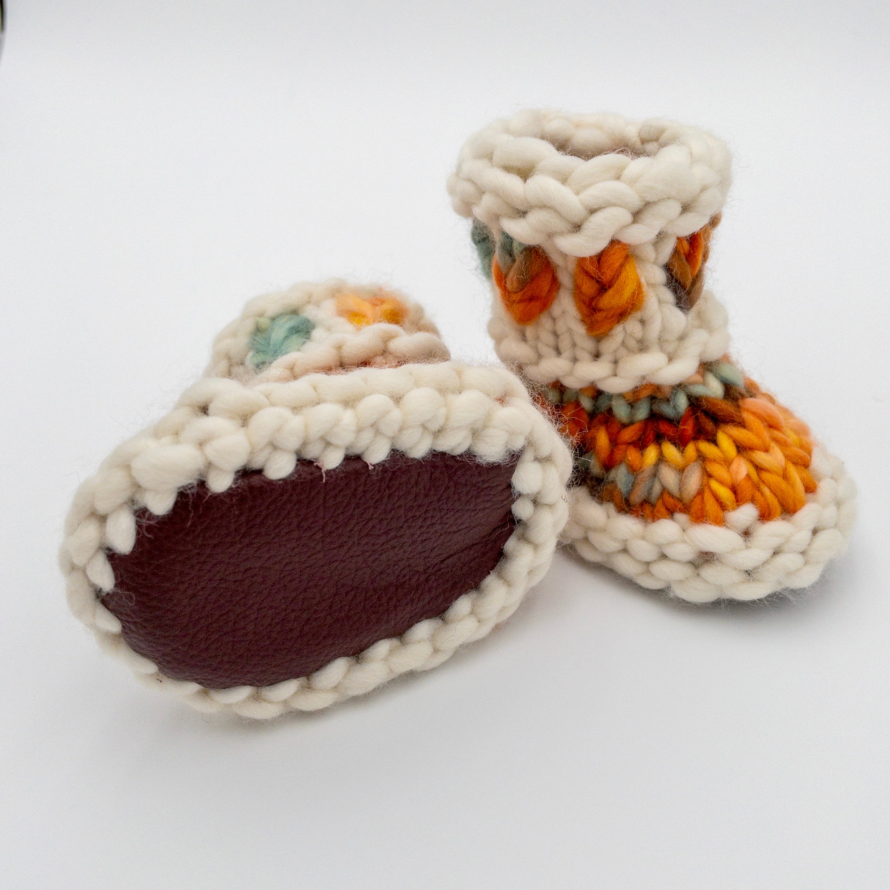 Pumpkin Patch Baby Bootie & Beanie set