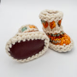 Pumpkin Patch Baby Bootie & Beanie set