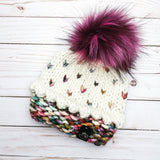 Berry Super Lux Faux Fur Quick Connect Pom Pom