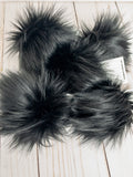 Black Beauty Lux Faux Fur Quick Connect Pom Pom