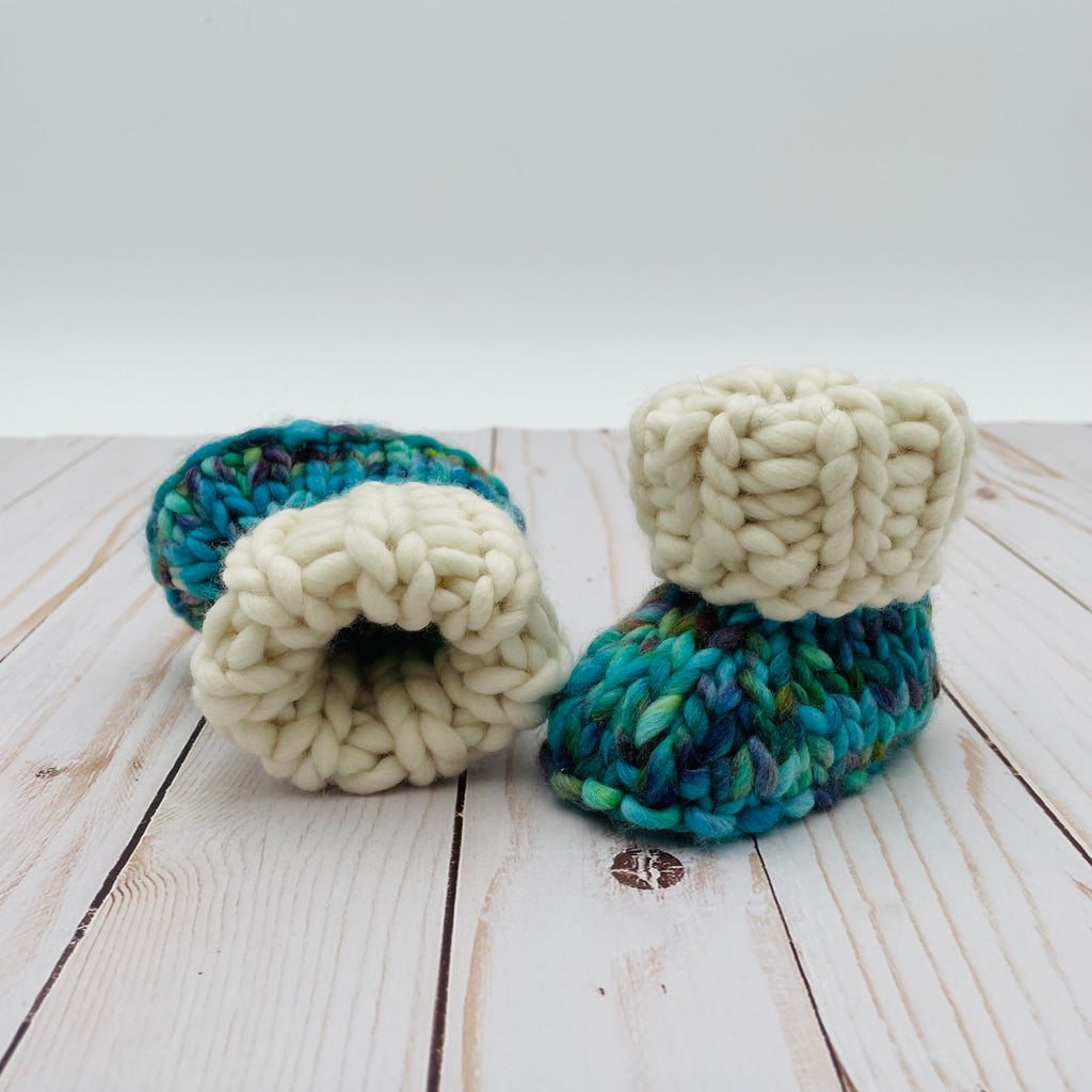 Boomerang Luxury Knit Baby Booties