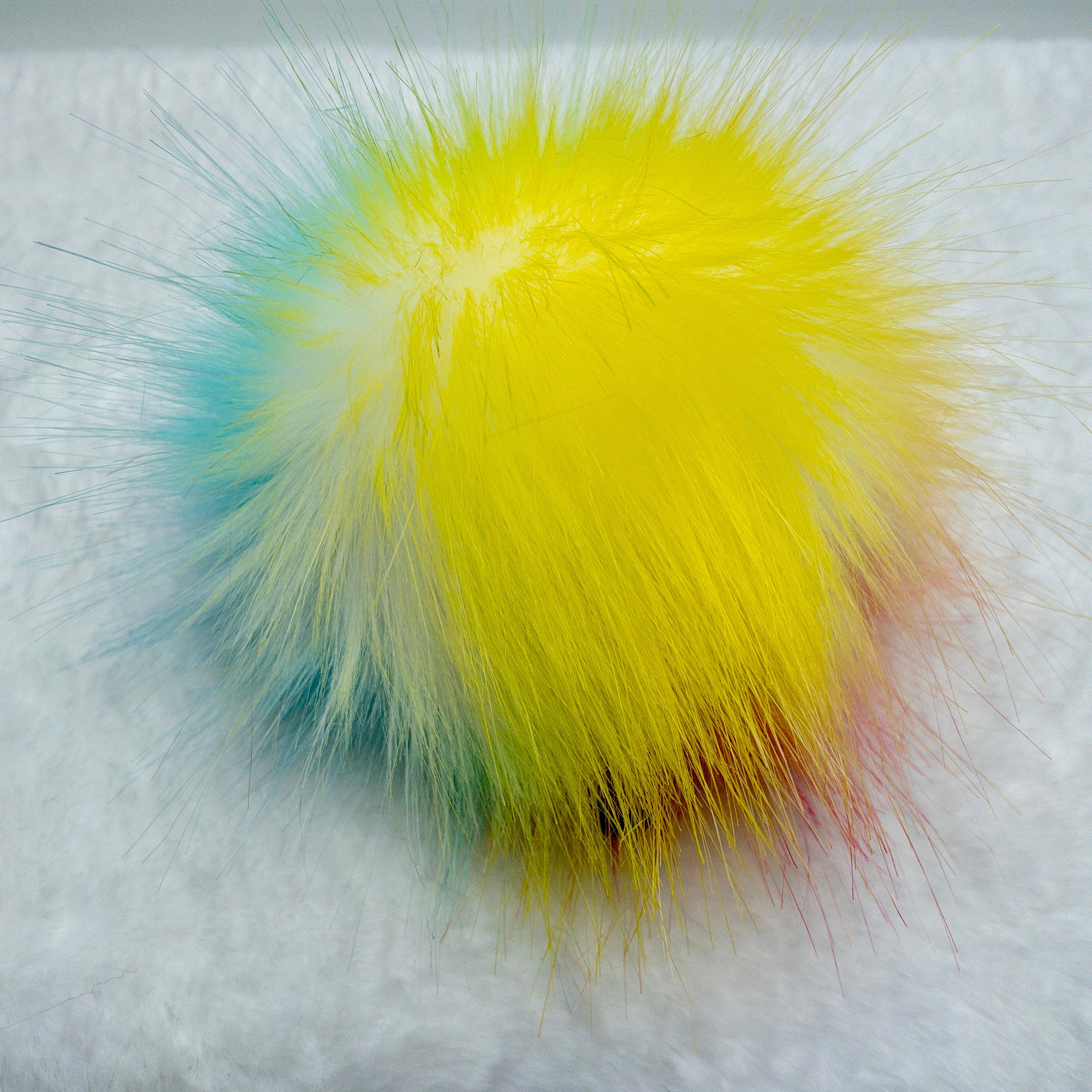 Rainbow Lux Faux Fur 5-inch Pre-cut Square
