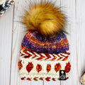 New Leaf Latvian Braid Brim Beanie in Archangel and Carocol