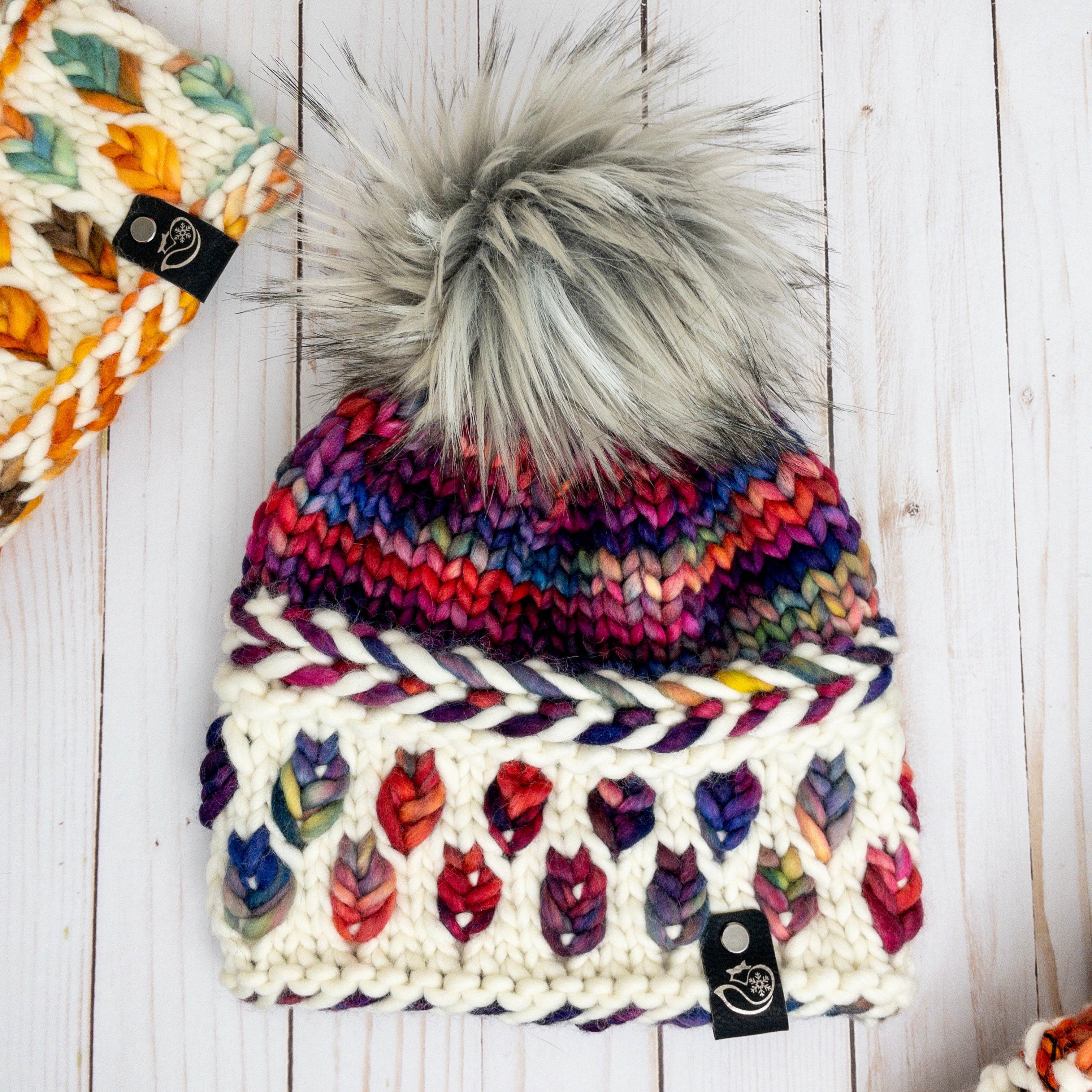 New Leaf Latvian Braid Brim Beanie in Anniversario