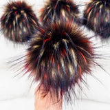 Rooster Long Pile Lux Faux Fur Quick Connect Pom Pom
