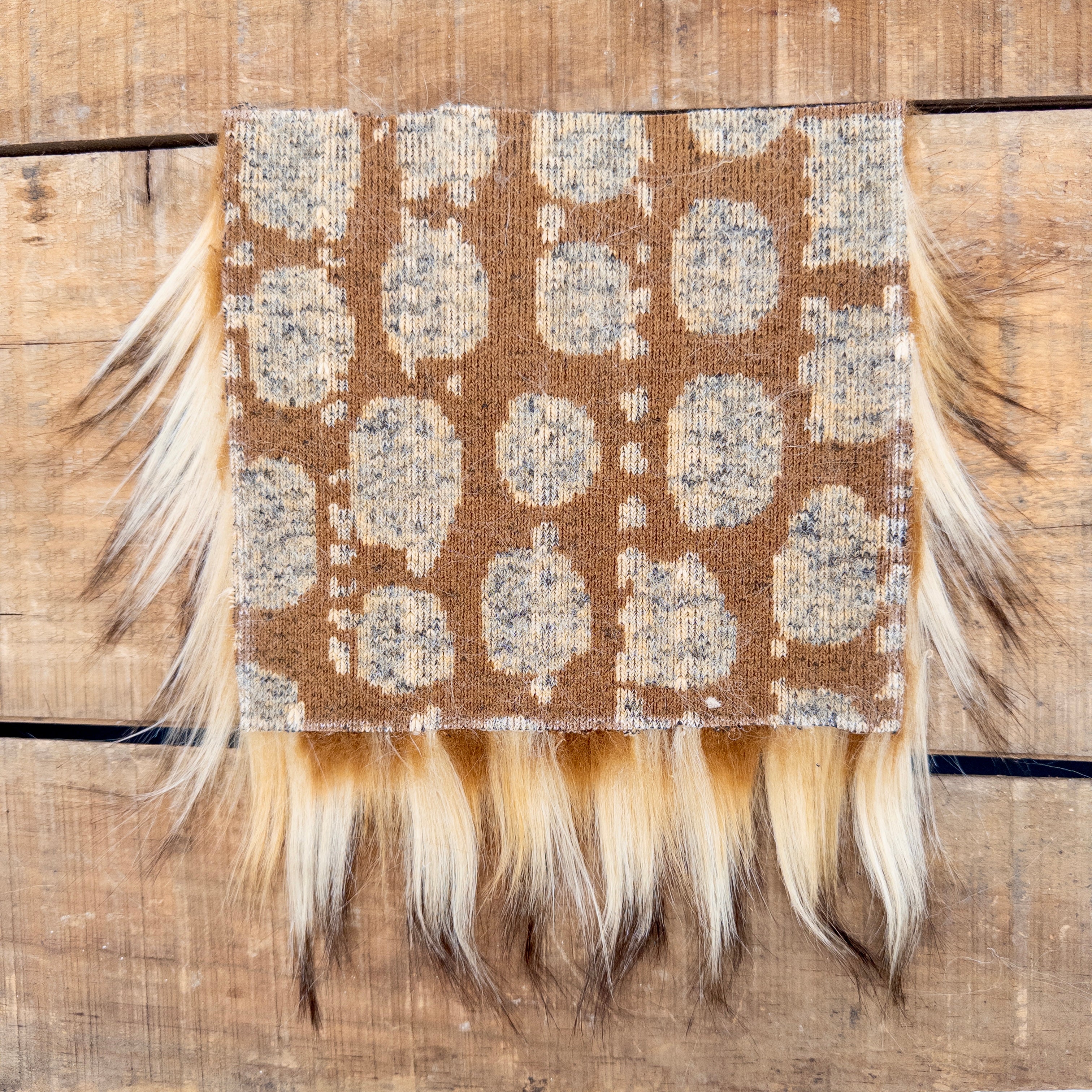 Toffee Latte Lux Faux Fur 6-inch Pre-cut Square
