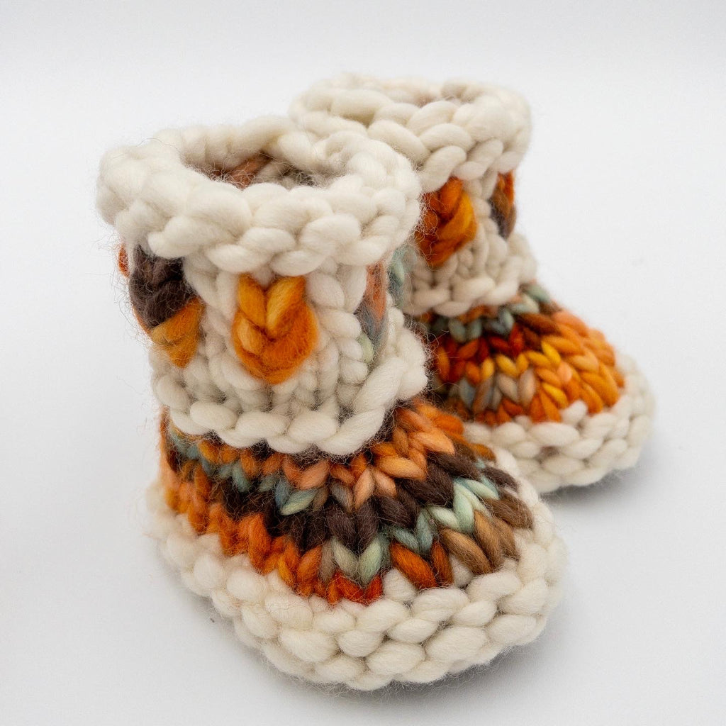 Pumpkin Patch Baby Bootie & Beanie set