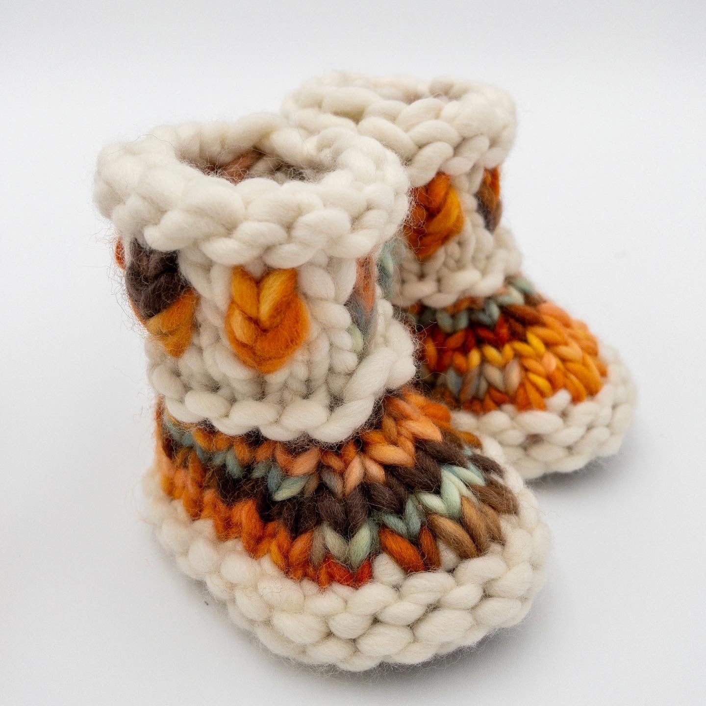Pumpkin Patch Baby Bootie & Beanie set