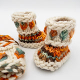 Pumpkin Patch Baby Bootie & Beanie set