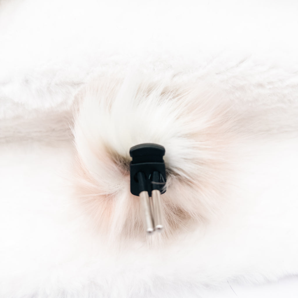 Neapolitan Jacquard Short Pile Lux Faux Fur Quick Connect Pom Pom