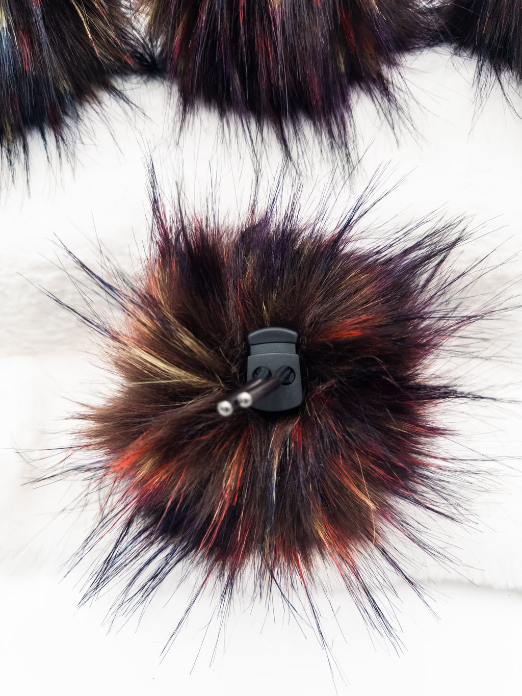 Rooster Long Pile Lux Faux Fur Quick Connect Pom Pom