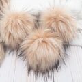Champagne Super Lux Faux Fur Quick Connect Pom Pom