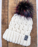 Rooster Long Pile Lux Faux Fur Quick Connect Pom Pom