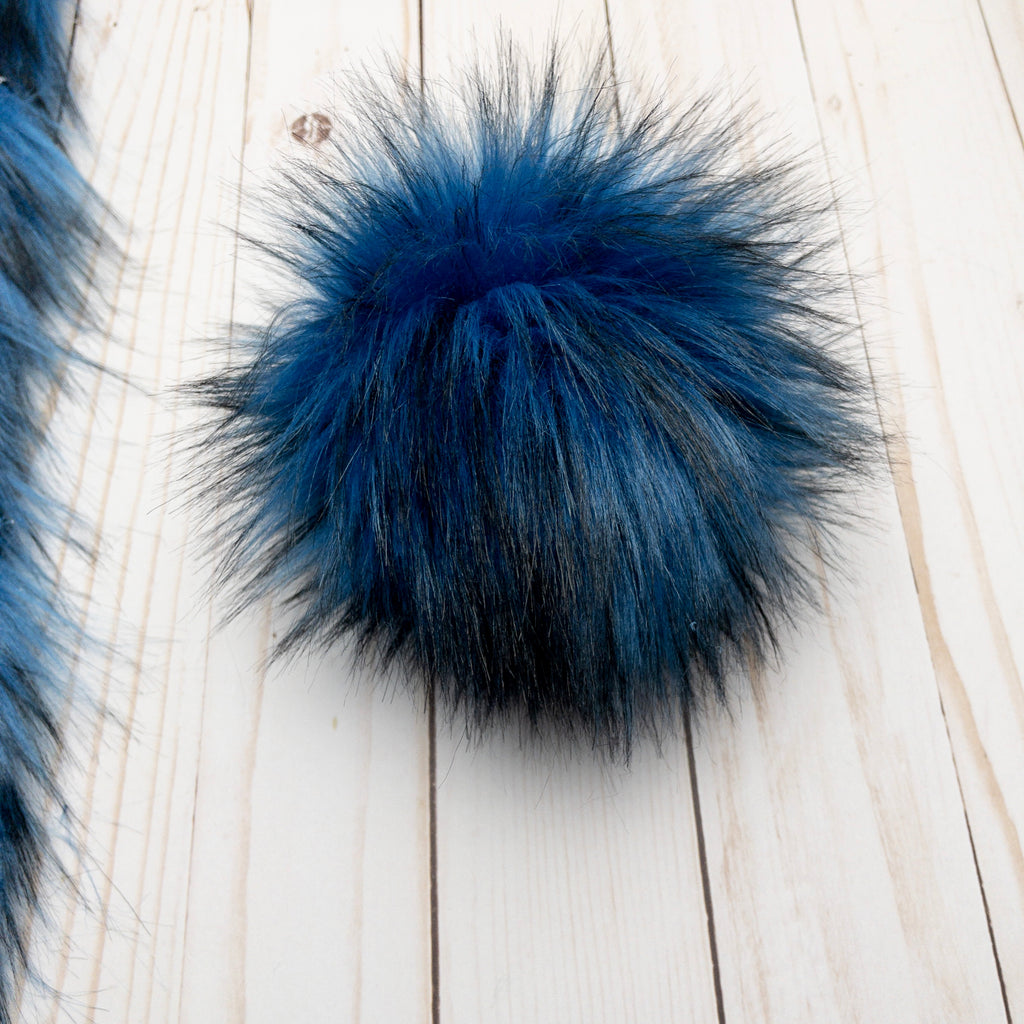 Royal Blue Husky Lux Faux Fur Quick Connect Pom Pom