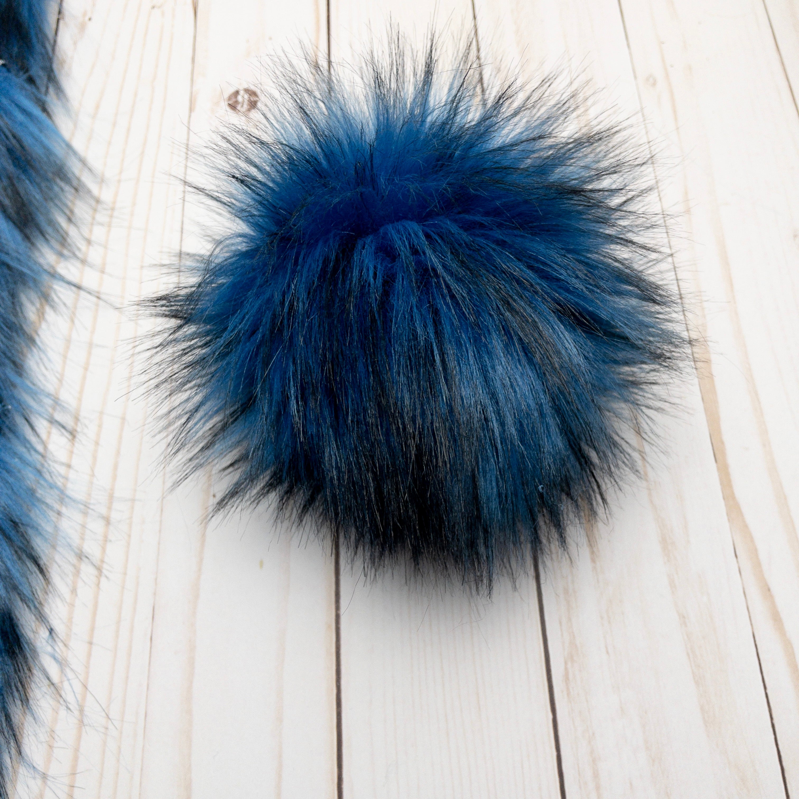 Royal Blue Husky Lux Faux Fur Quick Connect Pom Pom