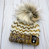 Mojave Desert Wolf Lux Faux Fur Quick Connect Pom Pom