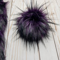 Plum Purple Husky Lux Faux Fur Quick Connect Pom Pom