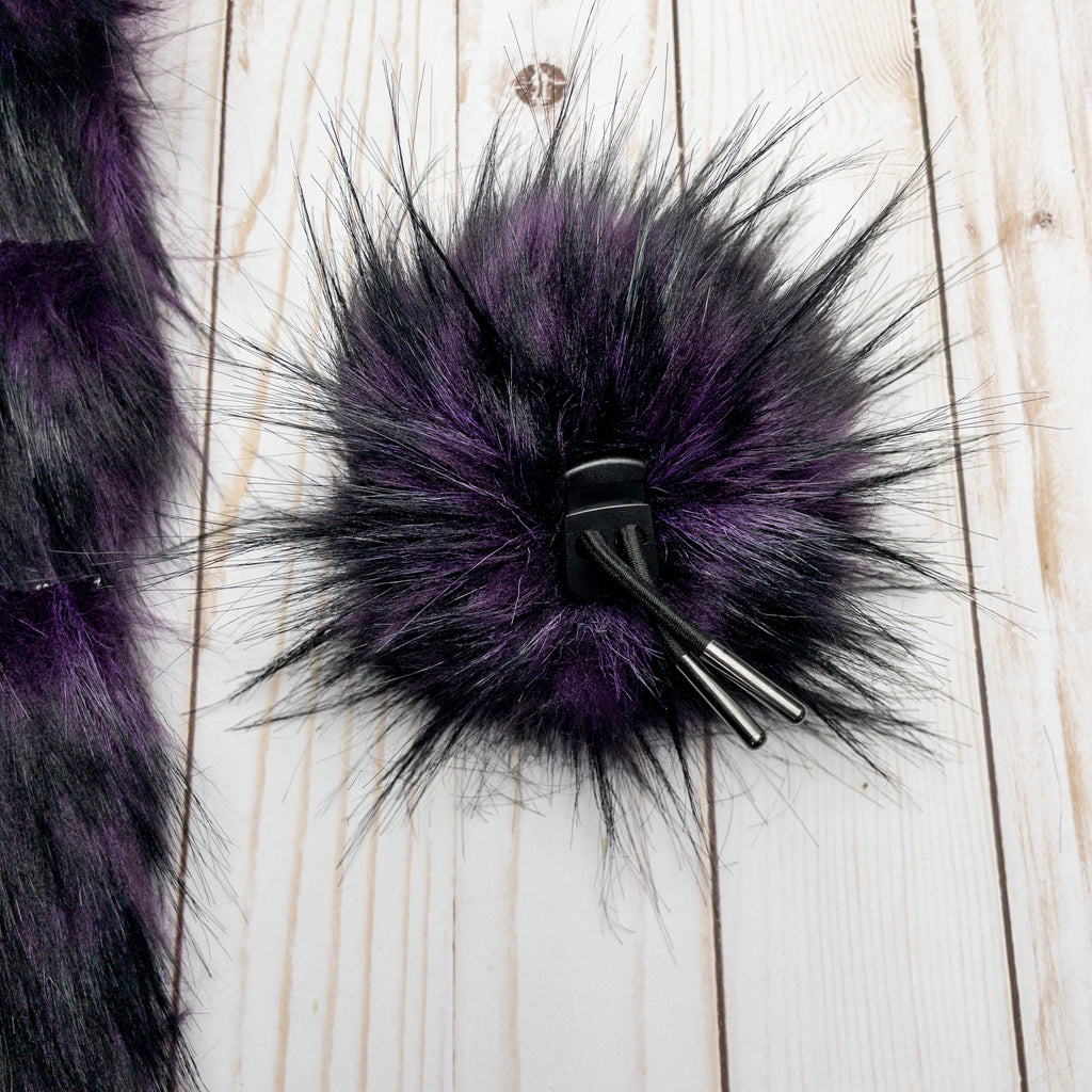 Plum Purple Husky Lux Faux Fur Quick Connect Pom Pom