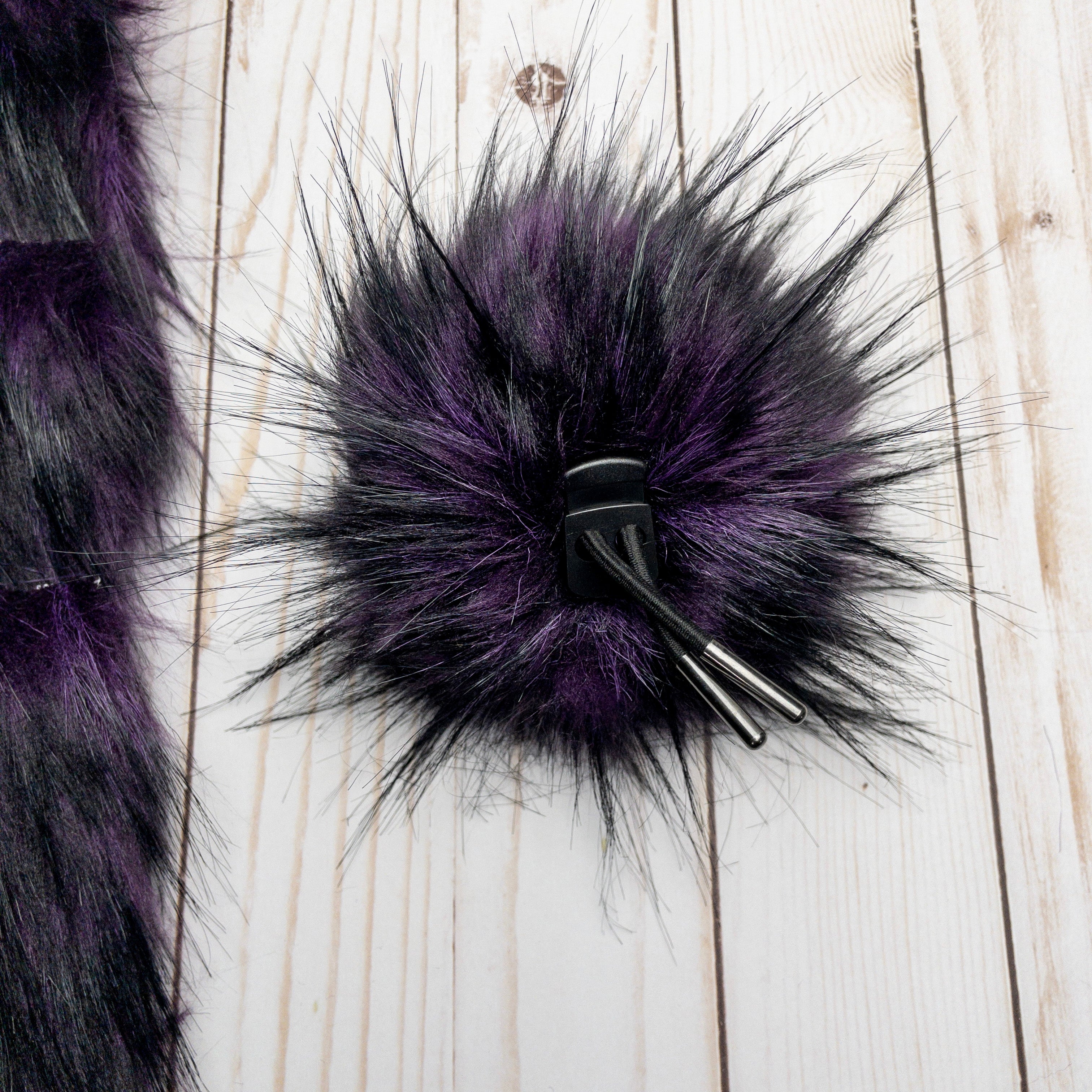 Plum Purple Husky Lux Faux Fur Quick Connect Pom Pom
