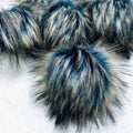 Blue Moonlit Walk Lux Faux Fur Quick Connect Pom Pom