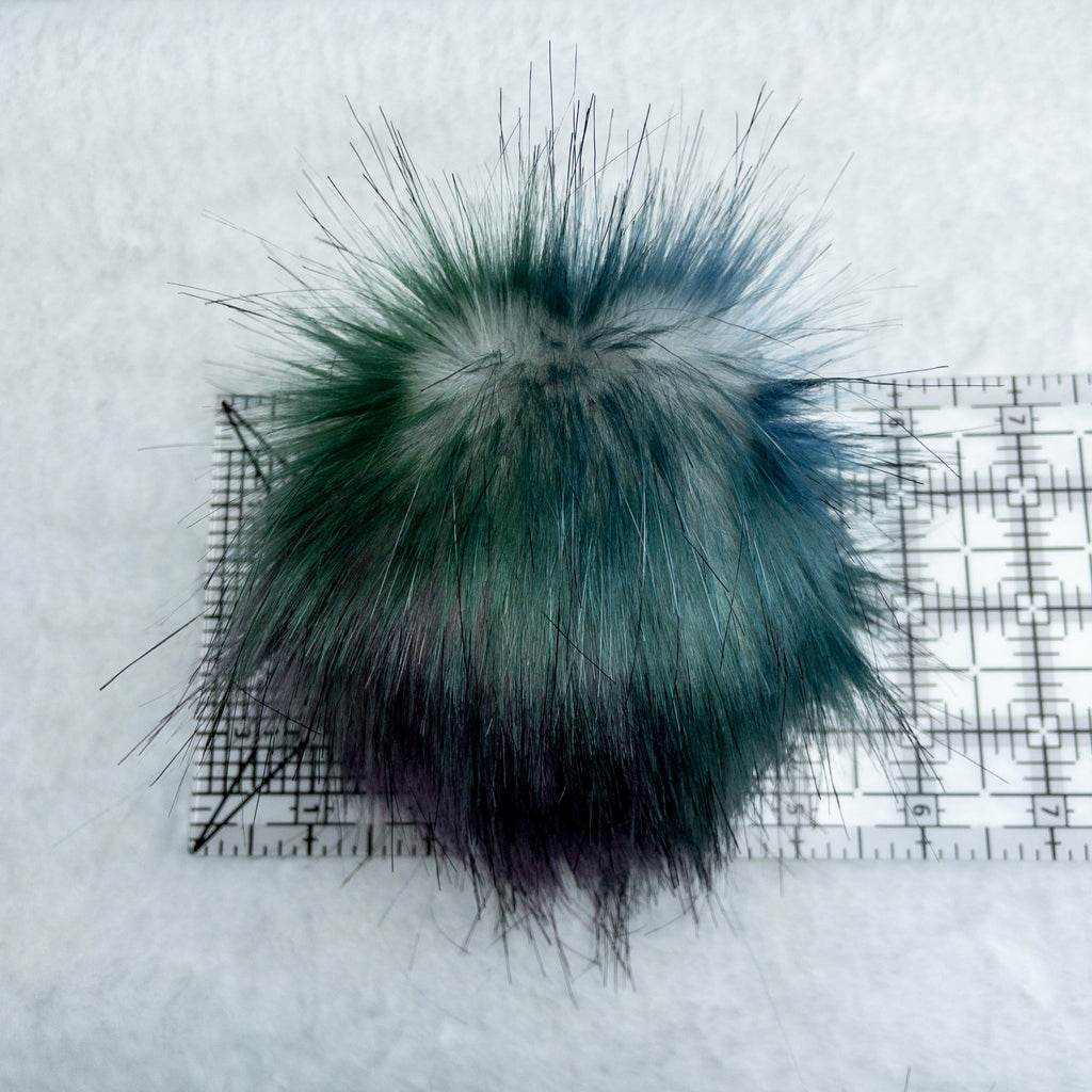 Aurora Borealis Lux Faux Fur Quick Connect Pom Pom