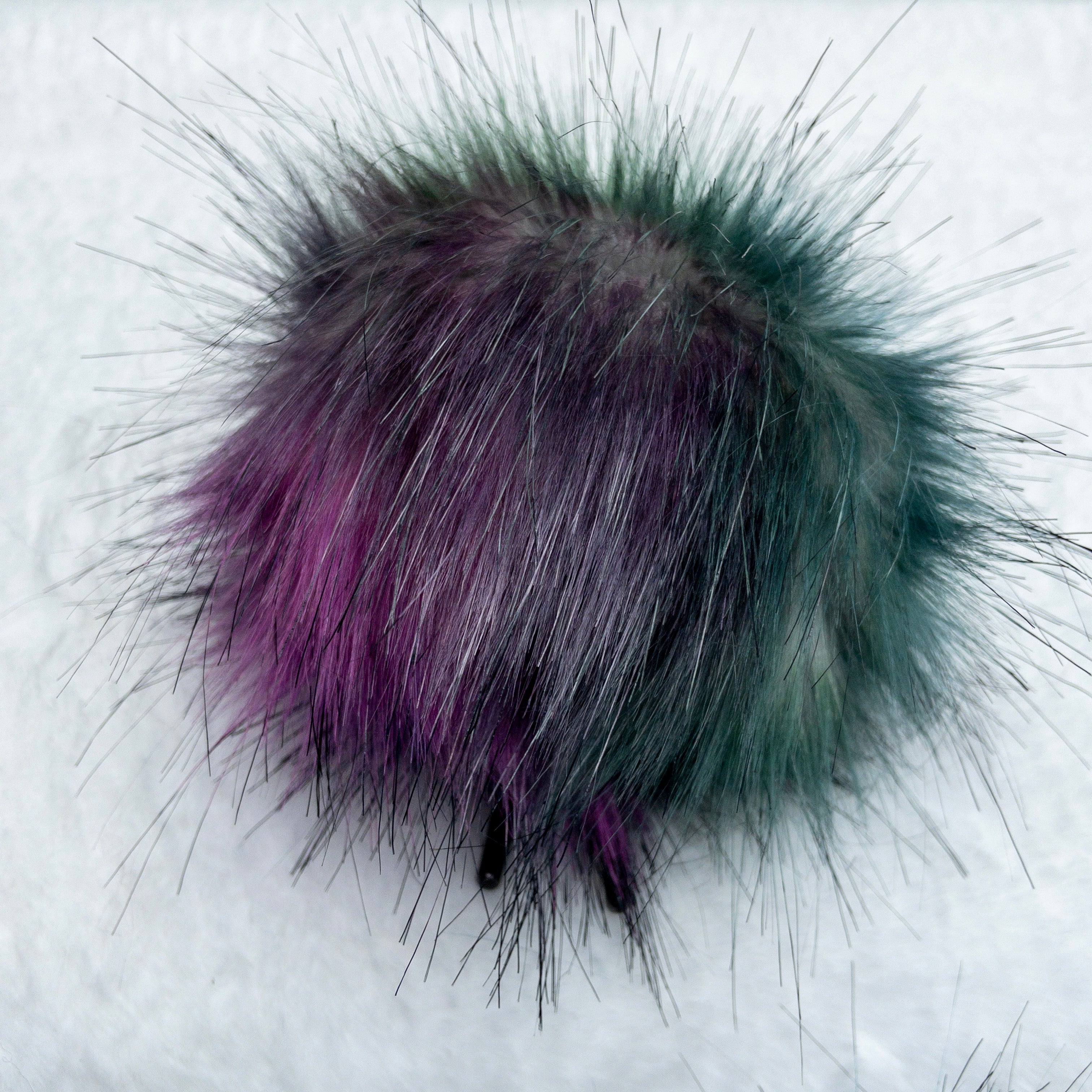 Aurora Borealis Lux Faux Fur Quick Connect Pom Pom
