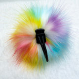 Rainbow Lux Faux Fur Quick Connect Pom Pom