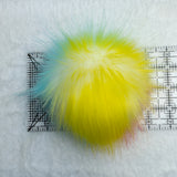 Rainbow Lux Faux Fur Quick Connect Pom Pom