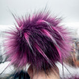 Berry Super Lux Faux Fur Quick Connect Pom Pom
