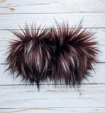 Burgundy Husky Lux Faux Fur Quick Connect Pom Pom