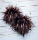Burgundy Husky Lux Faux Fur Quick Connect Pom Pom