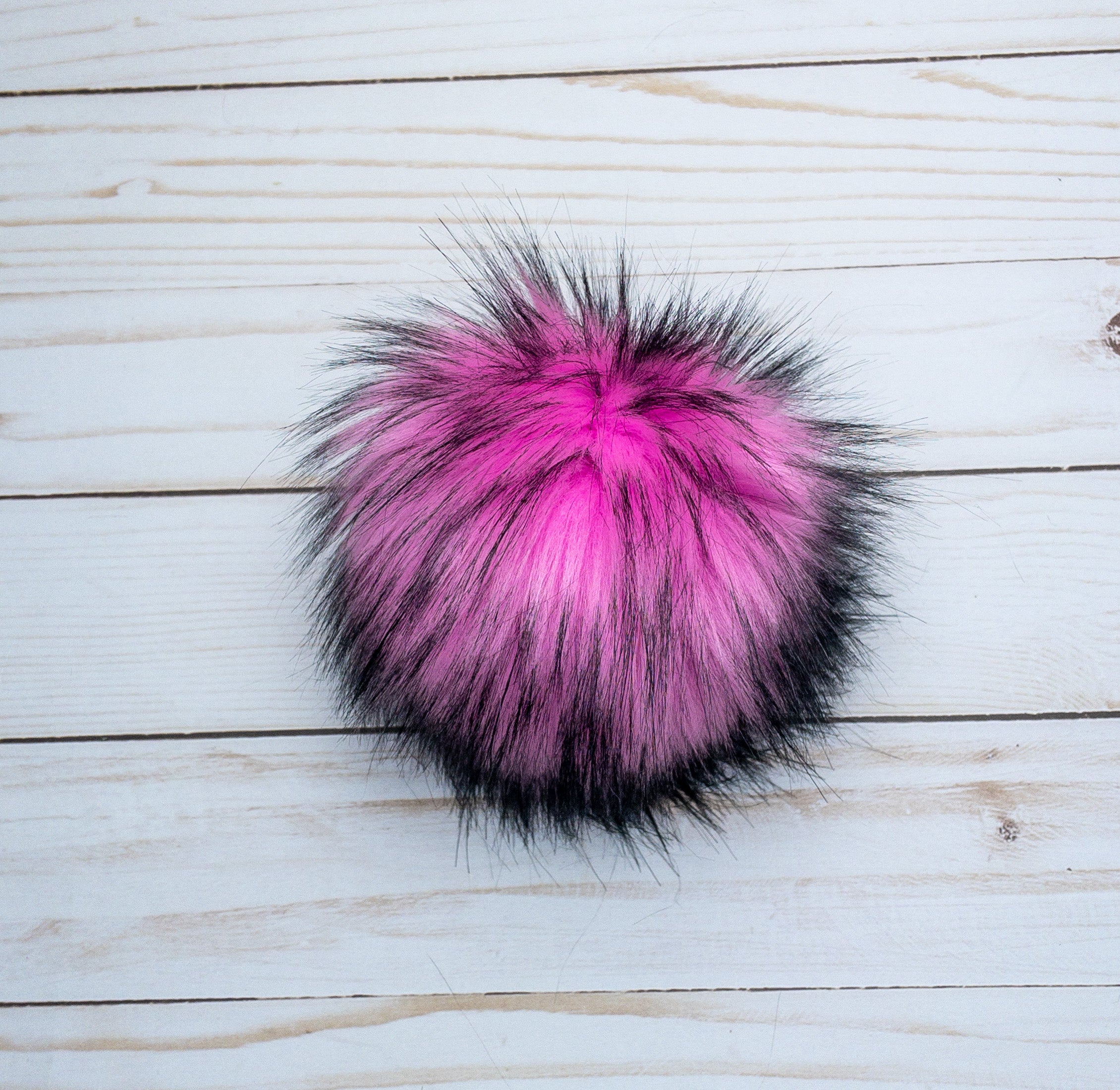 Pink Husky Lux Faux Fur Quick Connect Pom Pom