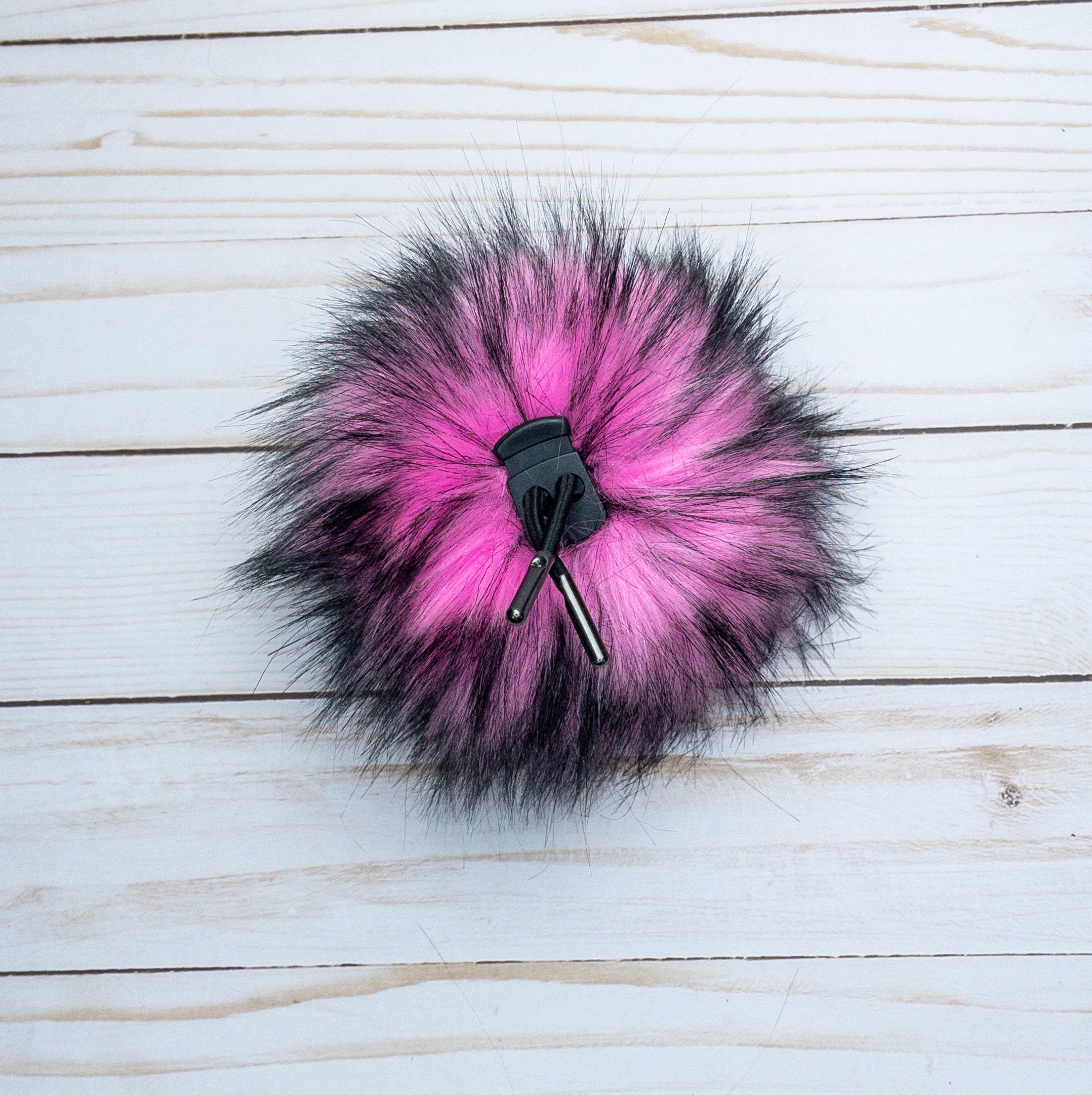 Pink Husky Lux Faux Fur Quick Connect Pom Pom