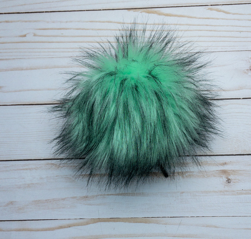 Mint Green Husky Lux Faux Fur Quick Connect Pom Pom