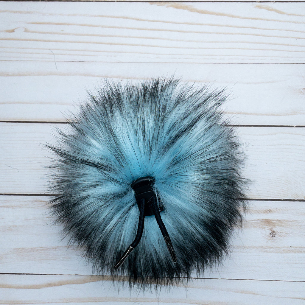Blue Husky Lux Faux Fur Quick Connect Pom Pom