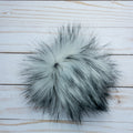 White Husky Lux Faux Fur Quick Connect Pom Pom