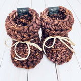 Belgian Chocolate Moose Luxury Crochet Baby Booties