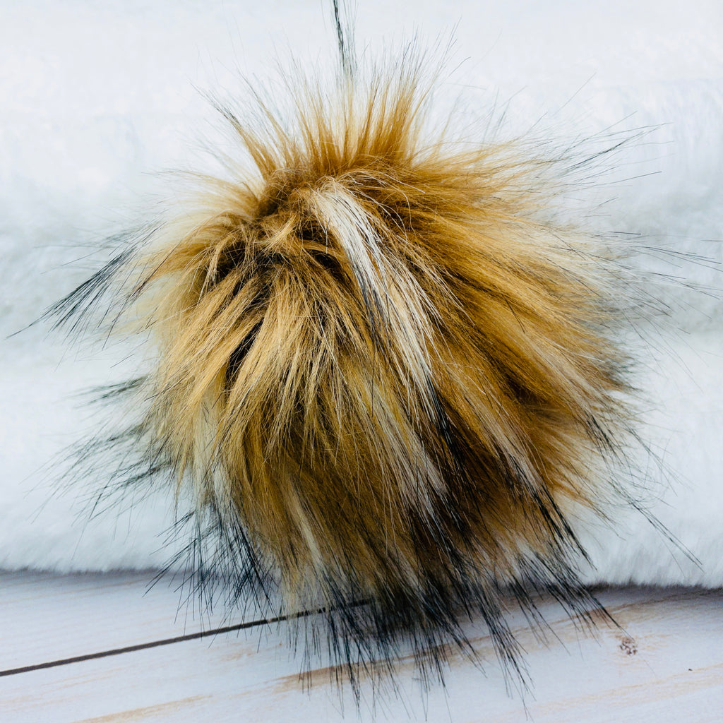Sea Salted Caramel Lux Faux Fur Quick Connect Pom Pom