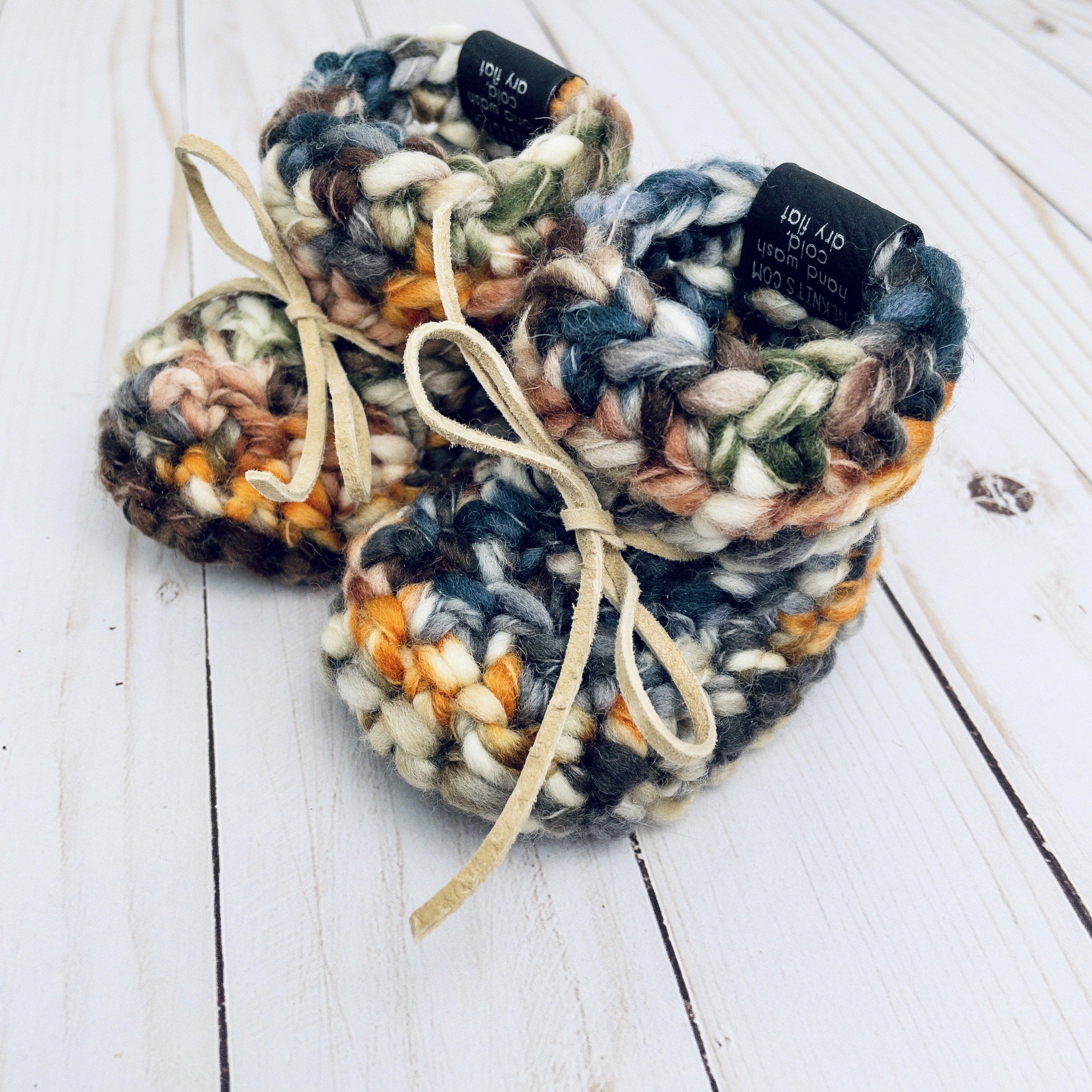 Pumpkin Spice Luxury Crochet Baby Booties