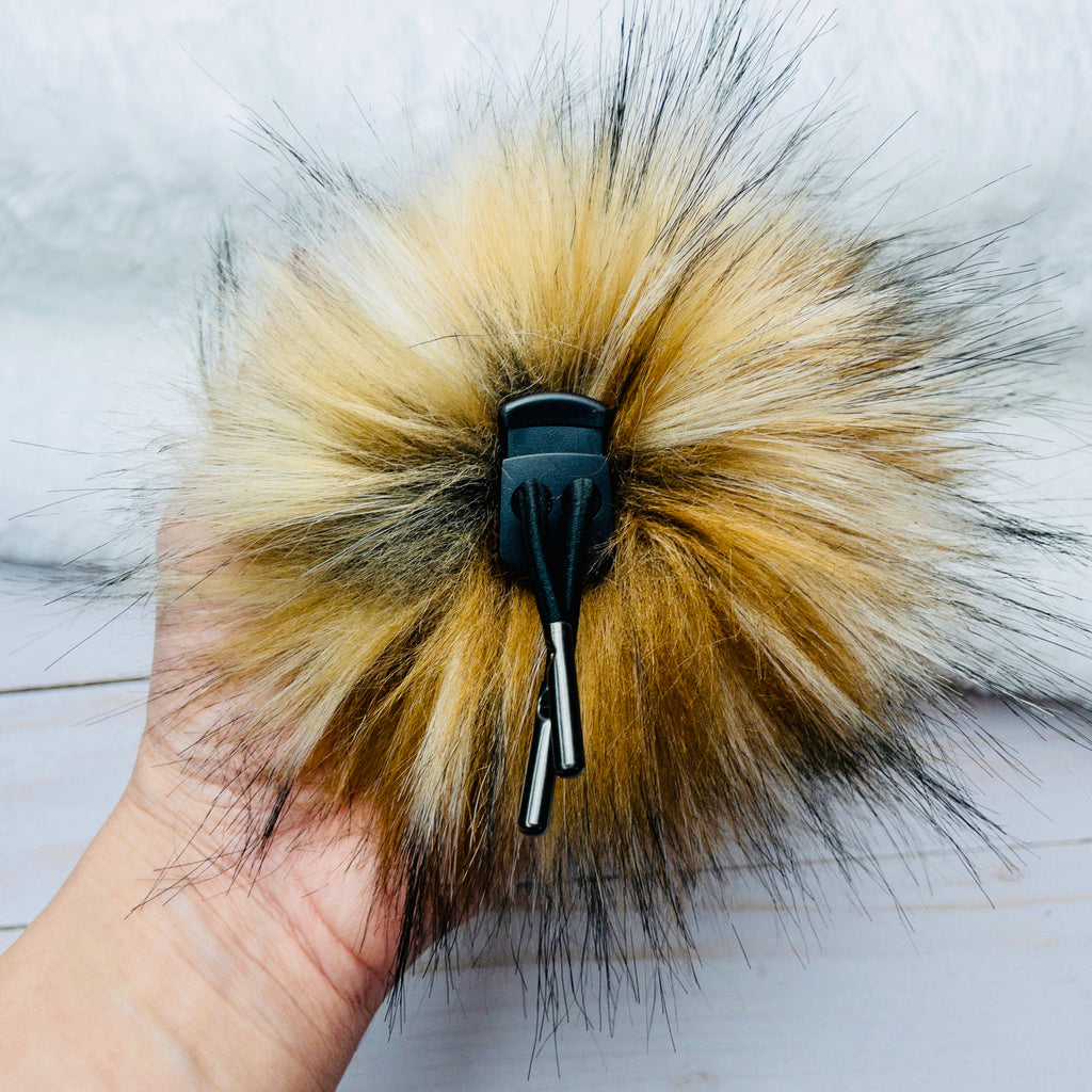 Sea Salted Caramel Lux Faux Fur Quick Connect Pom Pom