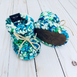 Blue Lagoon Luxury Crochet Baby Booties