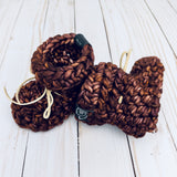 Belgian Chocolate Moose Luxury Crochet Baby Booties