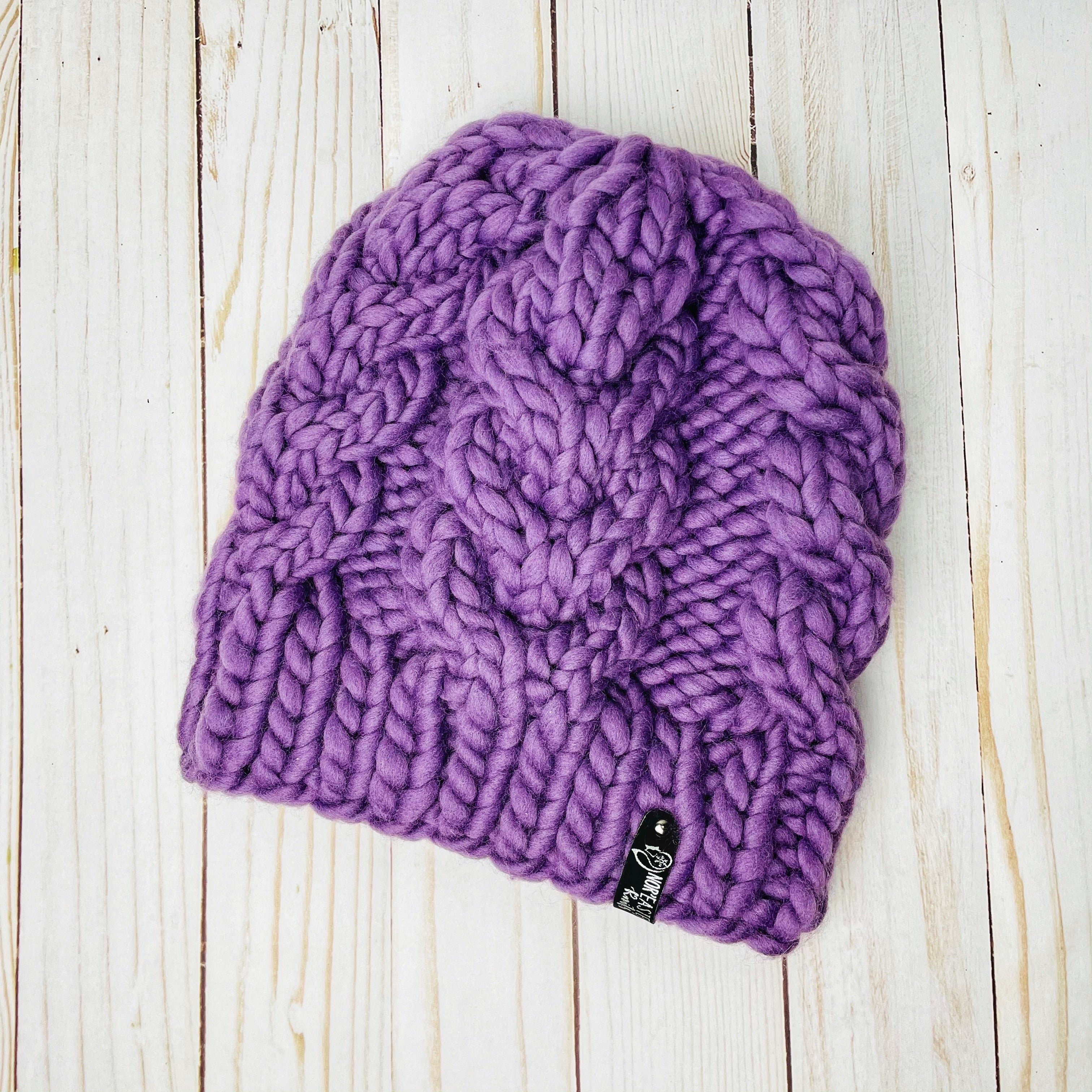 Horseshoe Cable Beanie in Wisteria