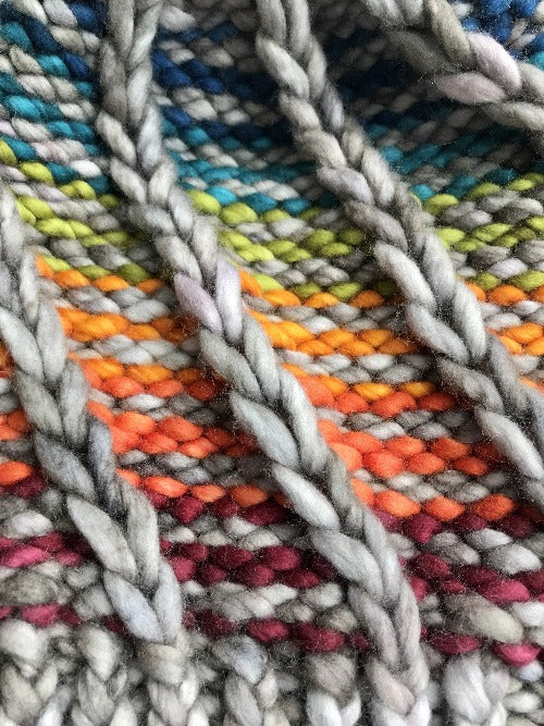 Rainbow Swirl 100% Malabrigo Rasta Merino Wool Beanie Hat by Nor'easter Knits